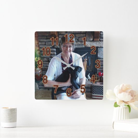 Horloge Carrée Clock Custom (Maison)