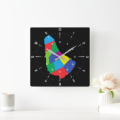 Horloge Carrée Clock de Barbade (Maison)