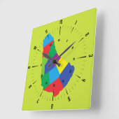 Horloge Carrée Clock de Barbade (Angle)