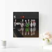 Horloge Carrée Clock de bowling (Maison)