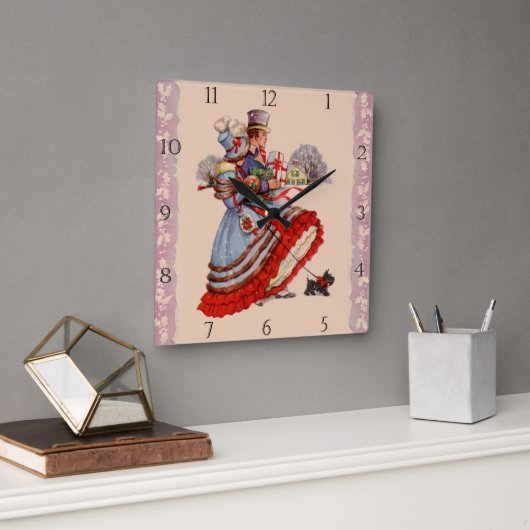 Horloge Carrée Clock de Christmas (Bureau)