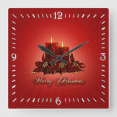 Horloge Carrée Clock de Christmas (Recto)