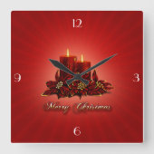 Horloge Carrée Clock de Christmas (Recto)