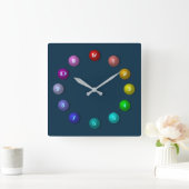 Horloge Carrée Clock de Colorful Balls (Maison)