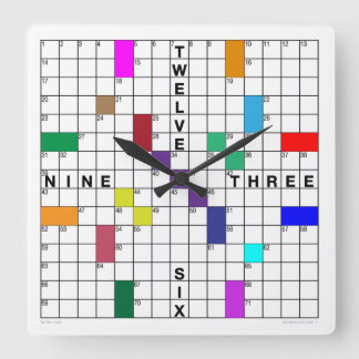 Horloge Carrée Clock de Crossword