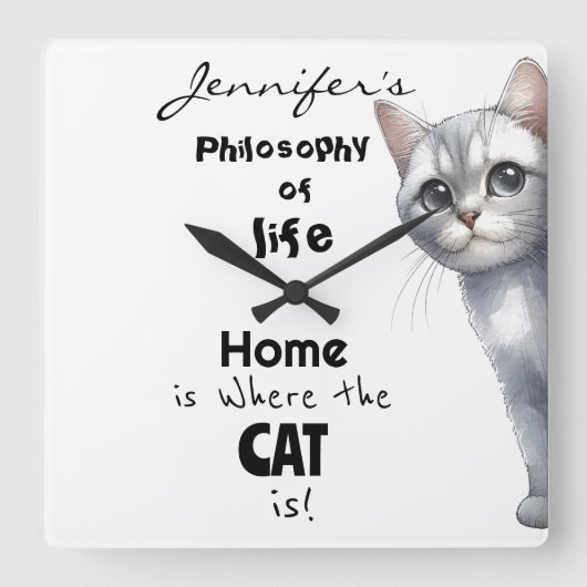 Horloge Carrée Clock de Cute (Recto)