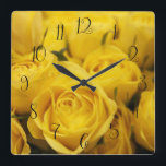 Horloge Carrée Clock de Cute<br><div class="desc">Le clock du Mur de Rose Cute. This photo is made by professional photographer.  Great quality product,  unique & stylish design. Don't miss opportunity to get this.</div>