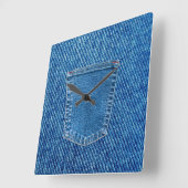 Horloge Carrée Clock de Denim Pocket Western (Angle)