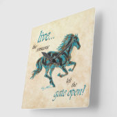 Horloge Carrée Clock de Horse Square (Angle)