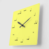 Horloge Carrée Clock de la musique originale (Angle)