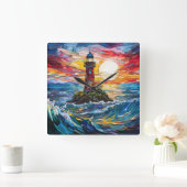 Horloge Carrée Clock de Lighthouse (Maison)