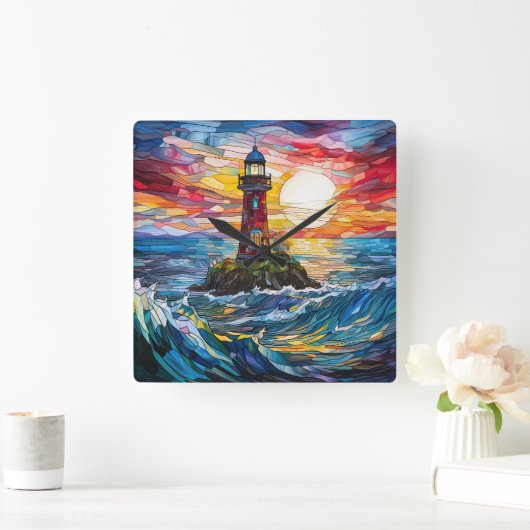 Horloge Carrée Clock de Lighthouse (Maison)