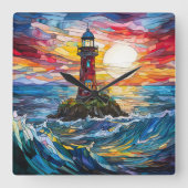 Horloge Carrée Clock de Lighthouse (Recto)