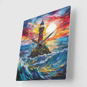 Horloge Carrée Clock de Lighthouse (Angle)