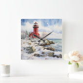 Horloge Carrée Clock de Lighthouse (Maison)