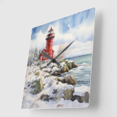 Horloge Carrée Clock de Lighthouse (Angle)