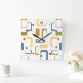 Horloge Carrée Clock de Midcentury (Maison)