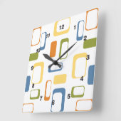 Horloge Carrée Clock de Midcentury (Angle)