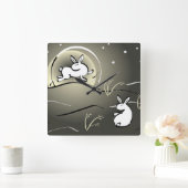 Horloge Carrée Clock de Moon Bunnie (Maison)