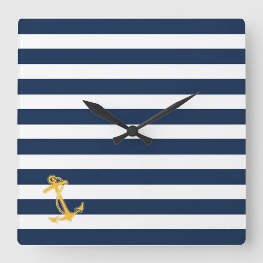 Horloge Carrée Clock de Nautical Chic (Recto)
