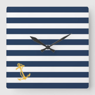 Horloge Carrée Clock de Nautical Chic