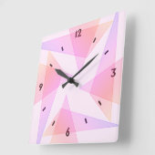 Horloge Carrée Clock de Pastels (Angle)