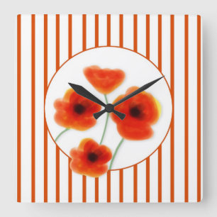 Horloge Carrée Clock de Poppies