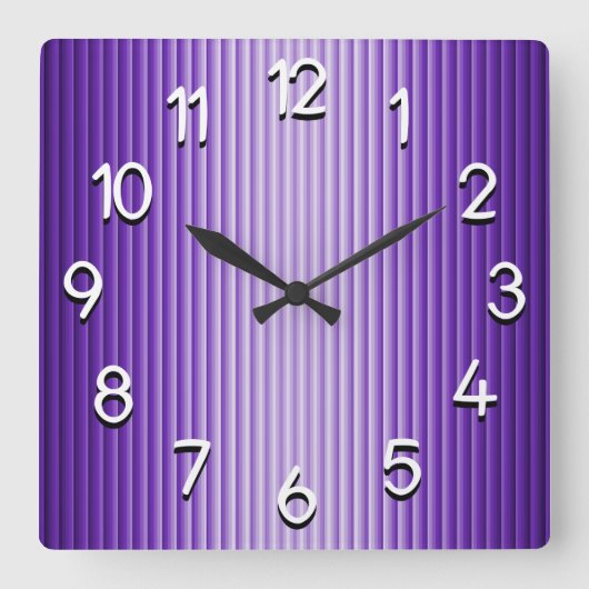 Horloge Carrée Clock de Purple Glow (Recto)