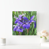 Horloge Carrée Clock de Purple Irises (Maison)