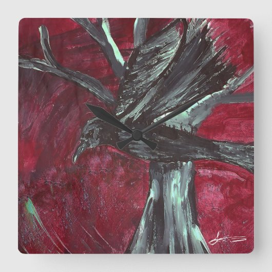 Horloge Carrée Clock de Raven (Recto)