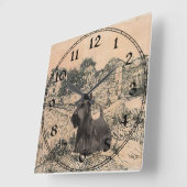 Horloge Carrée Clock de Scottish (Angle)