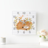 Horloge Carrée Clock de Sleeping Fawn (Maison)