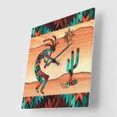Horloge Carrée Clock de Southwest Kokopell (Angle)