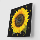 Horloge Carrée Clock de Sunflower (Angle)