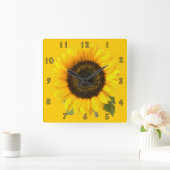 Horloge Carrée Clock de Sunflower (Maison)