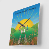 Horloge Carrée Clock de Sunshine Days (Angle)