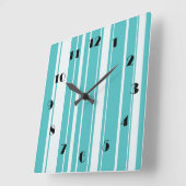 Horloge Carrée Clock de Turquoise (Angle)