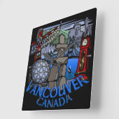 Horloge Carrée Clock de Vancouver (Angle)