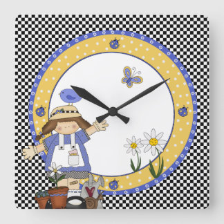 Horloge Carrée Clock de Wall Gardener