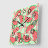 Horloge Carrée Clock de Watermelons (Angle)