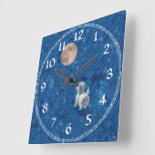 Horloge Carrée Clock de White Terrier (Angle)