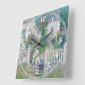 Horloge Carrée Clock de White Terrier (Angle)
