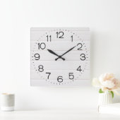 Horloge Carrée Clock de White Wood (Maison)