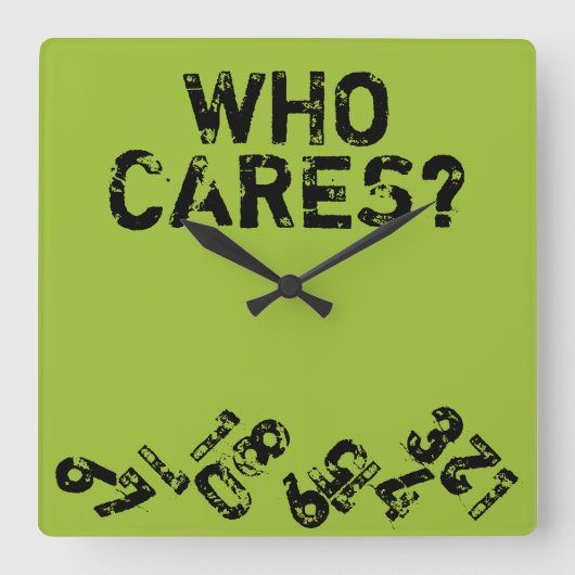 Horloge Carrée Clock de Who Cares (Recto)