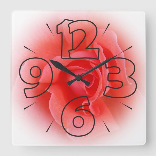 Horloge Carrée Clock dial 15 - numbers and dashes (Recto)