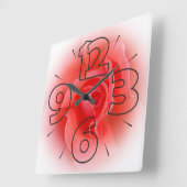 Horloge Carrée Clock dial 15 - numbers and dashes (Angle)