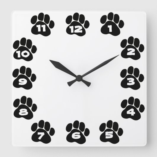 Horloge Carrée Clock Dog (Recto)