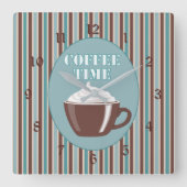 Horloge Carrée Clock du Café Time (Recto)