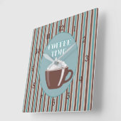 Horloge Carrée Clock du Café Time (Angle)