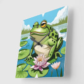 Horloge Carrée Clock Frog (Angle)
